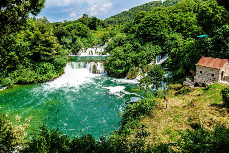 croatia, krka, 2K, forest, park, river, nature, waterfall