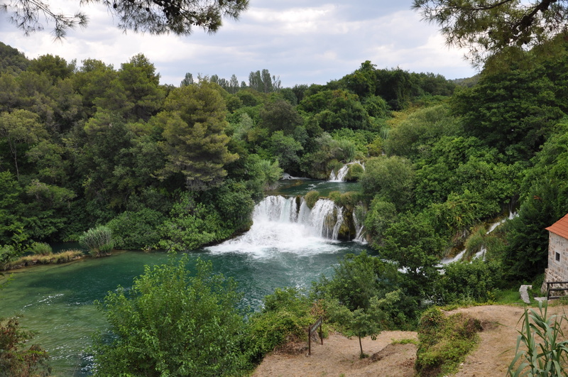 krka, croatia, tranquility, green color, nature, flowing water, power in nature, waterfall, the national park, sky, motion, day, no people, forest, beauty in nature