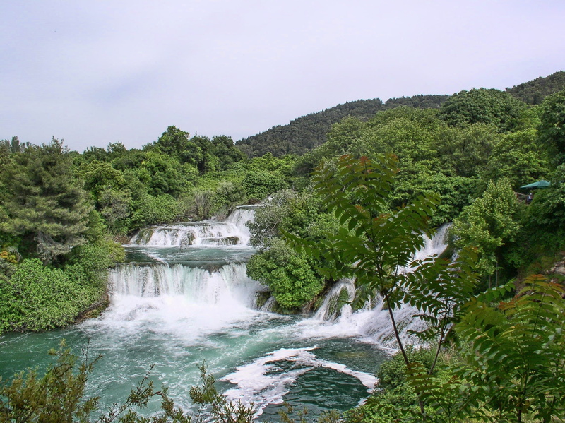 green color, croatia, cascade, outdoors, growth, water, river, tree, flowing, beauty in nature, power in nature, nature, forest, long exposure, environment