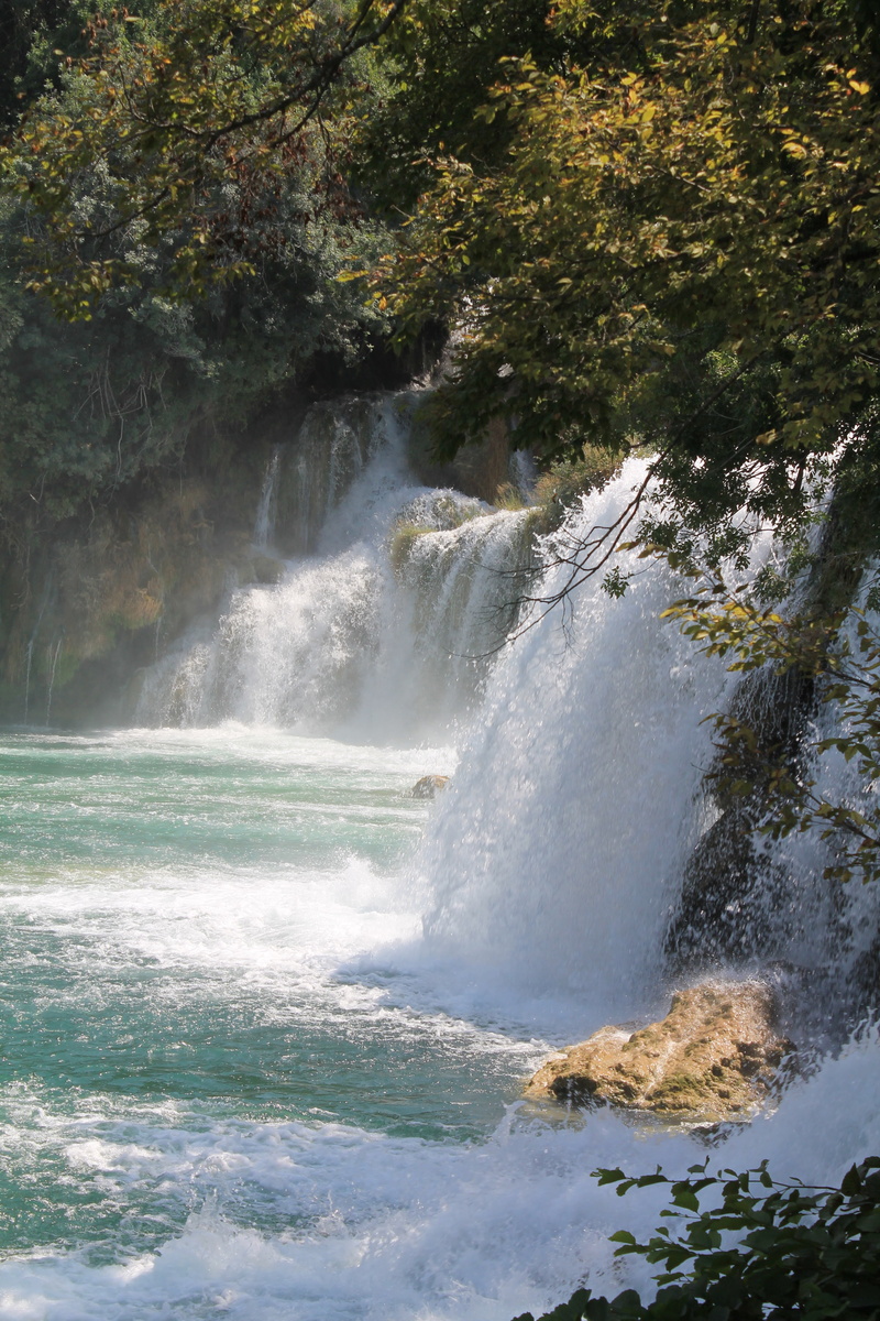 scenics - nature, no people, krka, rock, beauty in nature, nature, water, waterfall, rock - object, long exposure, flowing water, sport, tree, plant, power