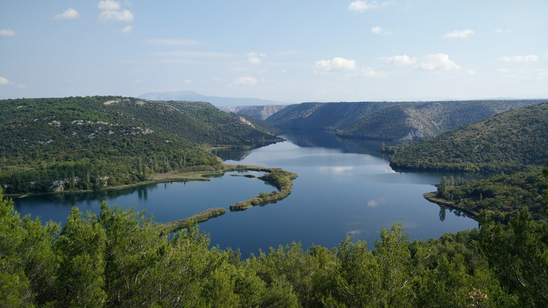 water, forest, calm, lake, mountain, plant, nature, trees, sky, body, outdoors, beauty in nature, river krka, reflection, scenics - nature, scenics, cloud - sky