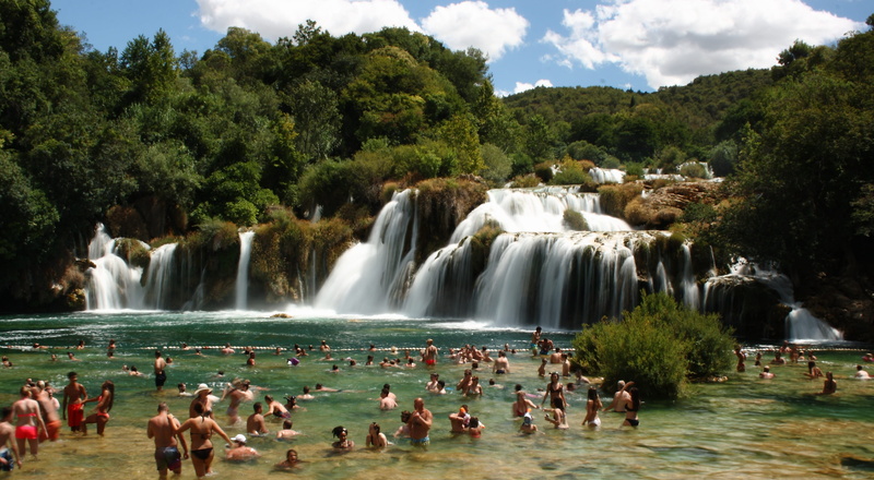 4K, nature, long exposure, real people, water, trip, croatia, motion, krka, flowing, tree, vacations, natural, group of people, crowd, waterfall, holiday