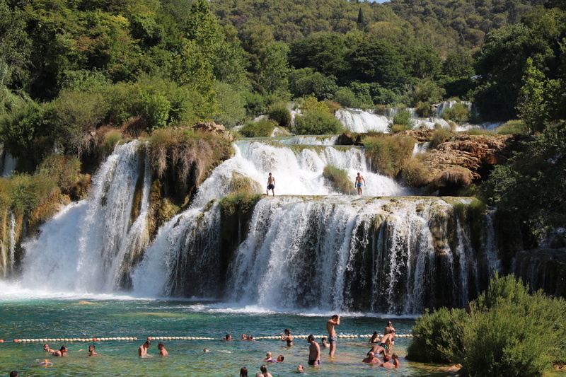 falling water, croatia, plant, crowd, tree, scenics - nature, splashing, trip, motion, real people, outdoors, flowing, landscape, day, waterfall, nature