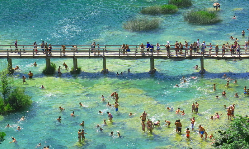 croatia, leisure activity, holidays, view, Bridge, travel, rest, group of people, Wooden, outdoors, relaxation, People, landscape, real people, lifestyles