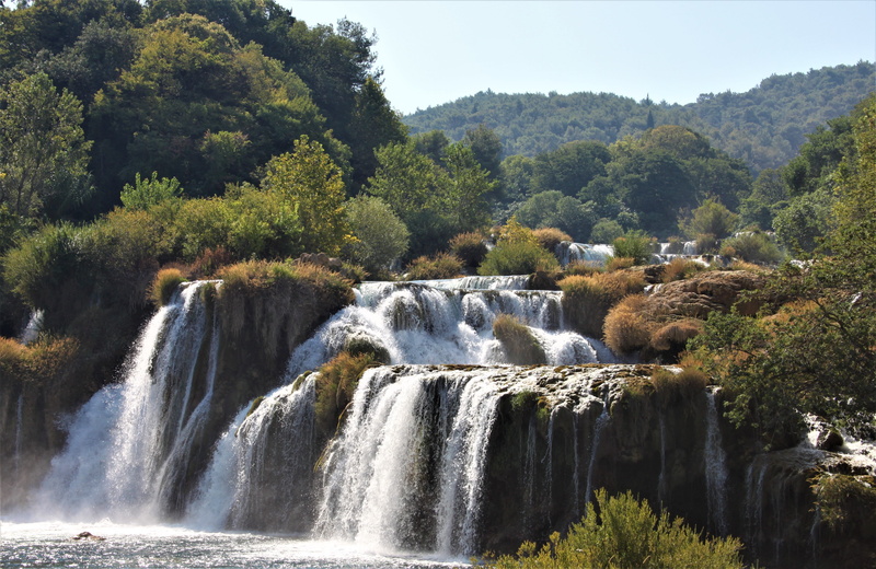 river, croatia, relaxation, blurred motion, tree, land, park, croatie, outdoors, nature, waterfalls, motion, holiday, travel, dalmatia, flowing water, no people
