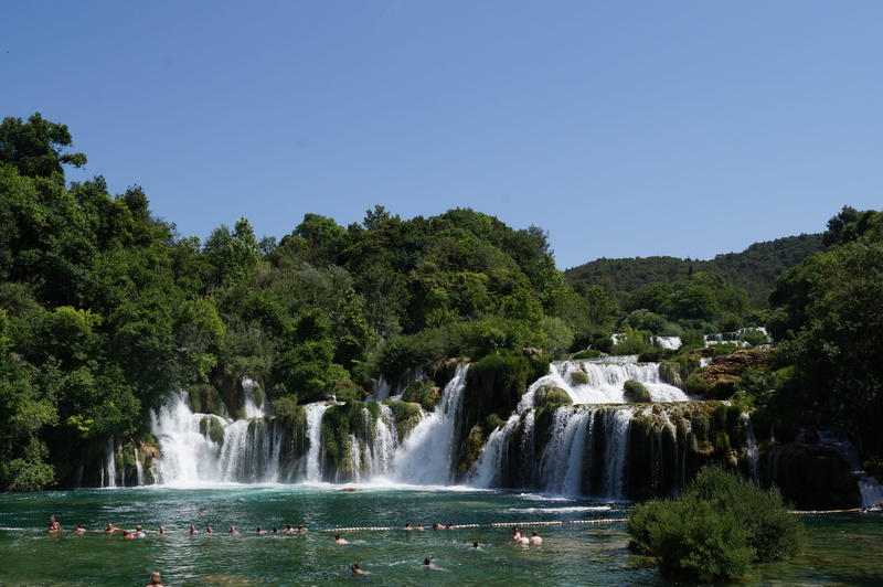 clear sky, no people, landscape, power in nature, 4K, water, nature, relaxation, fountain, growth, falling water, natural, croatia, sea, river, spraying