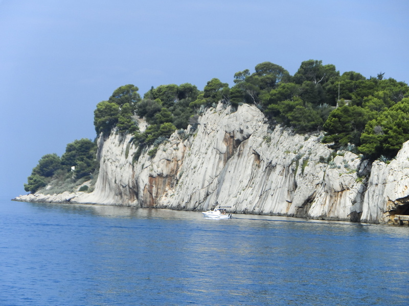 4K, waterfront, view, vegetation, adriatic, Makarska, rest, mountain, nautical vessel, beauty in nature, rock, seaside, Croatia, day, tree, landscape