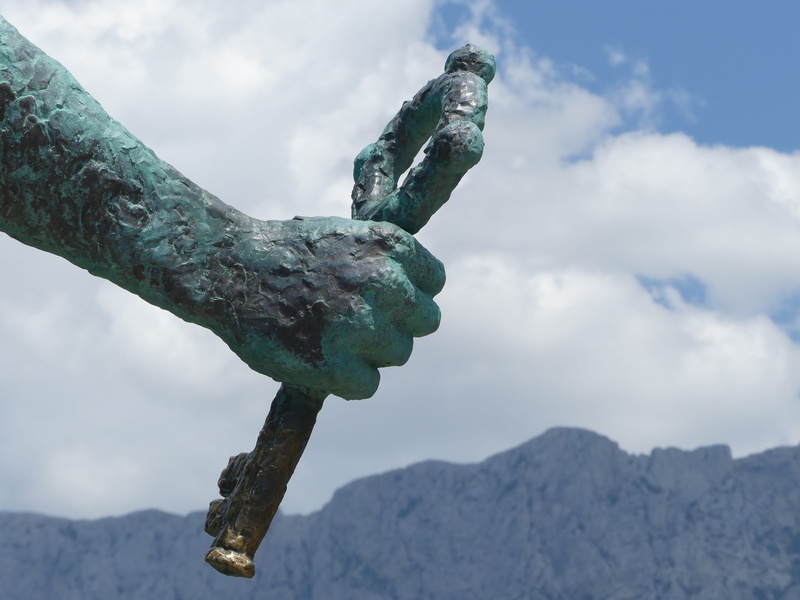 no people, plant, croatia, close-up, saint peter, cloud - sky, dalmatia, 4K, religion, cold temperature, sculpture, christianity, the statue, statue, faith