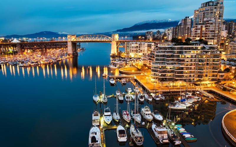 sky, harbor, canada, travel, architecture, reflection, sailboat, outdoors, transportation, hd, 2K, cityscape, nautical vessel, high angle view, no people