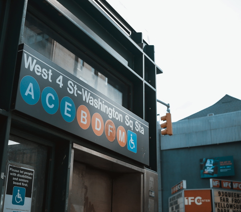 sign, western script, building exterior, day, building, 2K, direction, low angle view, nyv, west 4th, city, architecture, information sign, outdoors, script