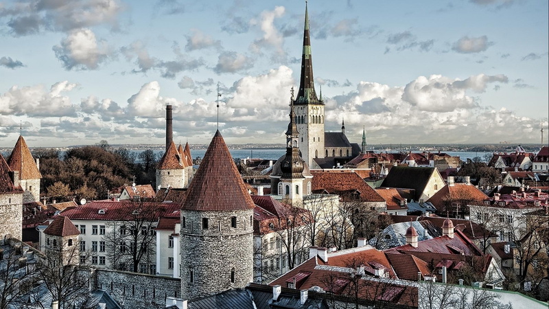 clouds, town, 1080P, hdr, bay, church, nature and landscapes, wonderful