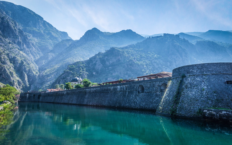 water, day, nature, city, photography, sky, travel, tranquil scene, blue, travel destinations, montenegro, 5K, mountains, built structure, outdoors, architecture