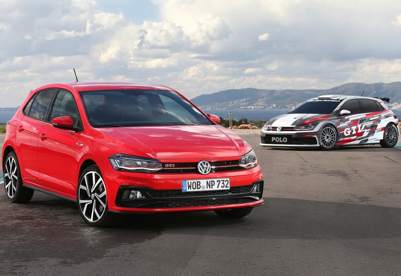 car, 720P, nature, sky, road, cloud - sky, red, motion, volkswagen, no people, mode of transportation, gti, city, (2018), street, transportation, stationary