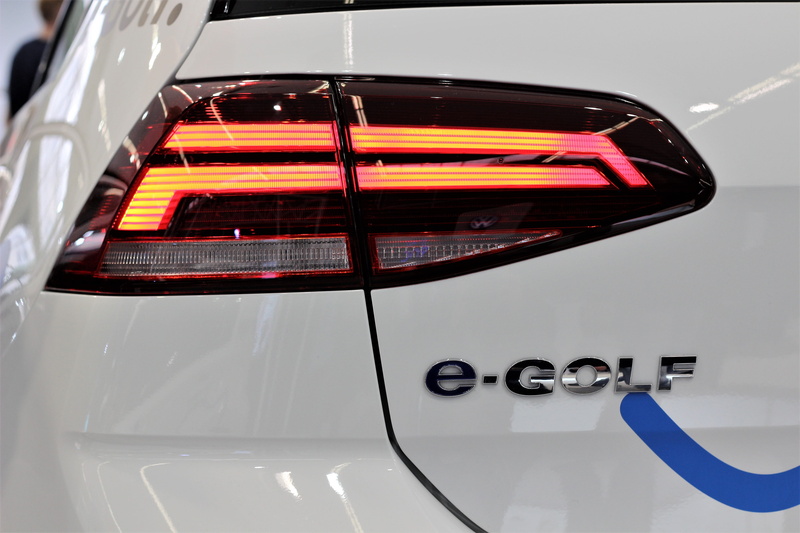 vehicle, volkswagen e golf, future, glass - material, zero emission, 5K, industry, efficient, car, no people, text, modern technology, clean, alternative