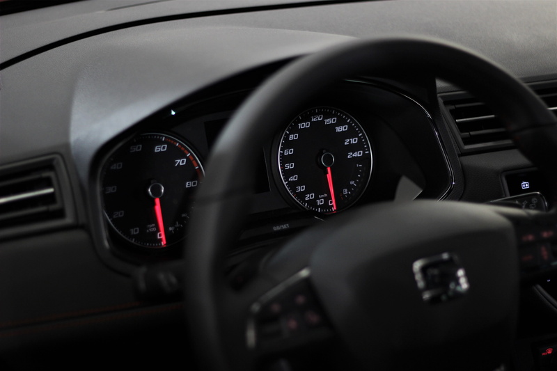 close-up, dashboard, seat arona, 5K, transportation, vehicle interior, air vehicle, motor vehicle, steering wheel, speedometer, car, no people, speed