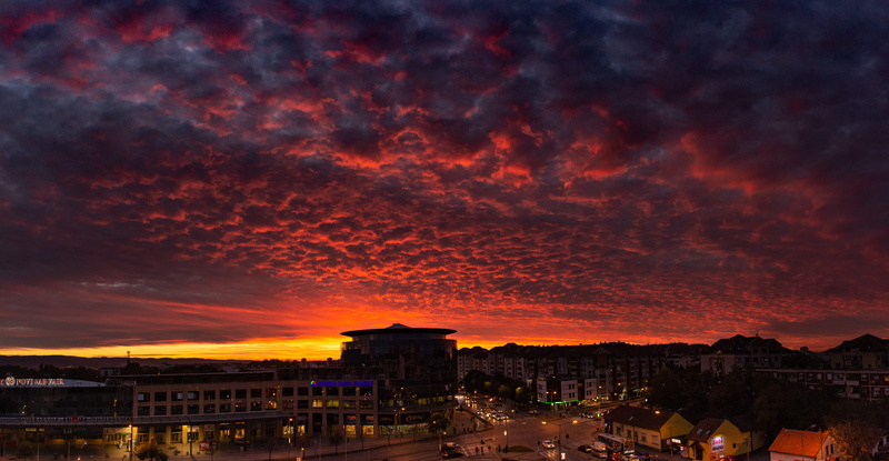 dramatic sky, built structure, romantic sky, road, archaeology, dusk, red sky, the past, sky, cloud - sky, building exterior, cloud, architecture, illuminated