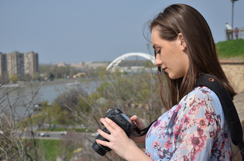outdoors, water, holding, beautiful, panorama, communication, young adult, casual clothing, Nature, Serbia, novi sad, hairstyle, technology, 4K, petrovaradin