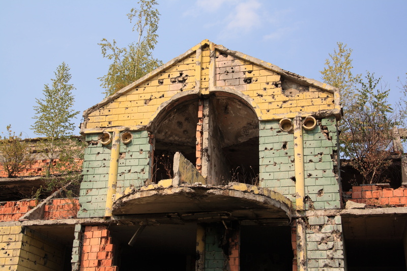 urban, hezegovina, old, history, built structure, architecture, religion, tree, low angle view, nature, day, plant, desolate, sunlight, sarajevo, outdoors