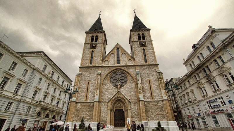 Sarajevo, tourism, building, 4K, travel, Bosnia and Herzegovina