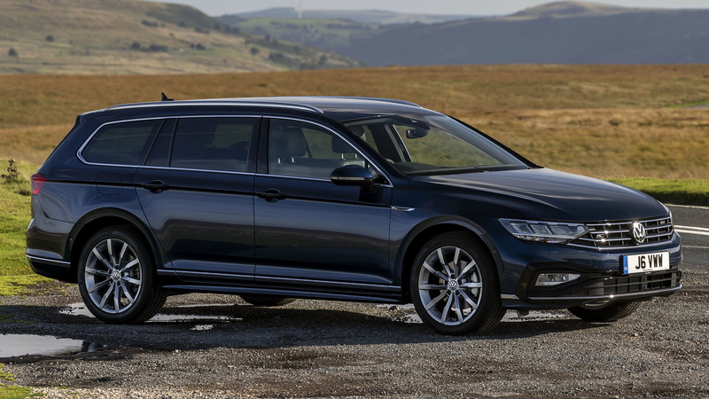 Mid-Size Car, Black Car, Volkswagen Passat Estate R-Line, Volkswagen, Station Wagon, Car, 1080P