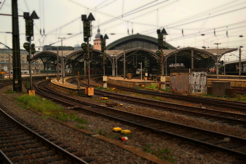 Train, railway, Cologne, rail transportation, mode of transportation, shunting yard, cable, architecture, power supply, mode of transport, steel structure