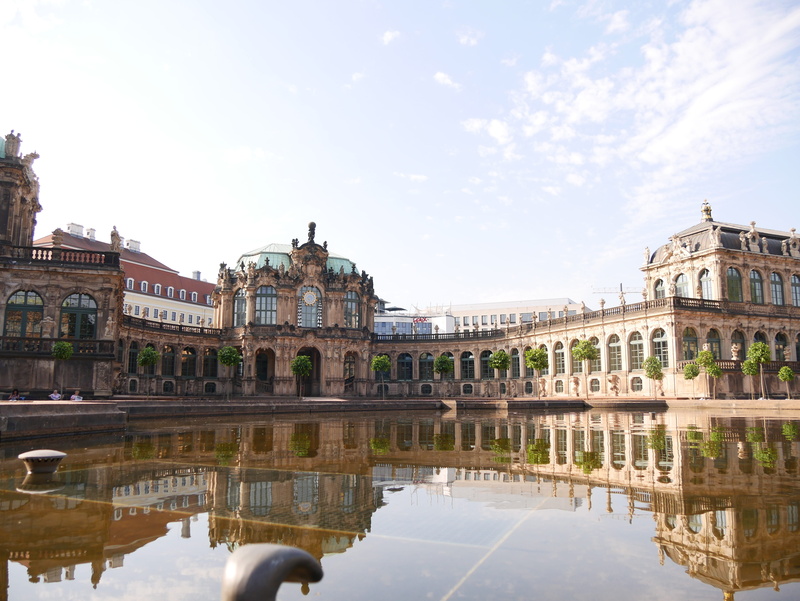 building exterior, city, architecture, places of interest, dresden, tourism, travel destinations, built structure, fountain, monument, art, building, no people