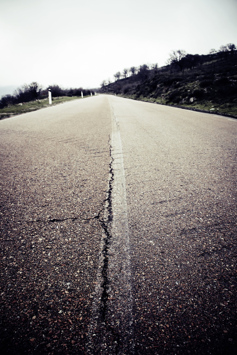 transportation, tranquility, plant, road, tree, sky, empty road, the way forward, tranquil scene, surface level, nature, long, sign, asphalt, direction