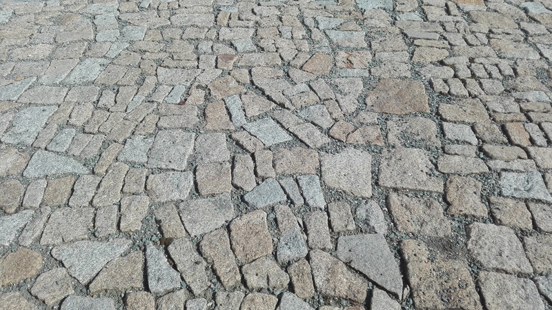 pattern, backgrounds, gray, stones, footpath, cracked, textured, concrete, high angle view, directly above, day, city, full frame, outdoors, street, path