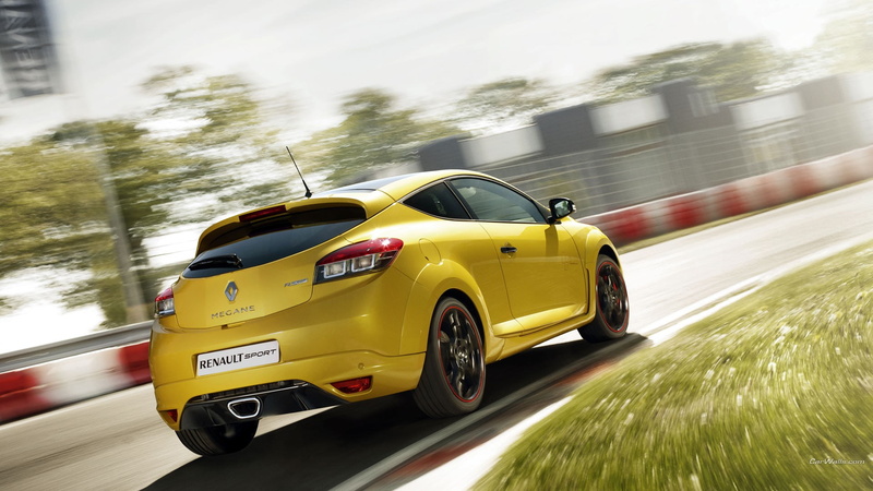 Renault Megane RS, 1080P, car, yellow cars