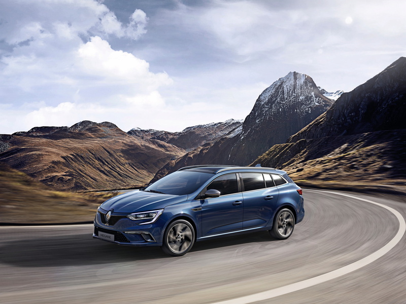 blue, Renault Mégane Estate GT, Geneva Auto Show 2016, 4K