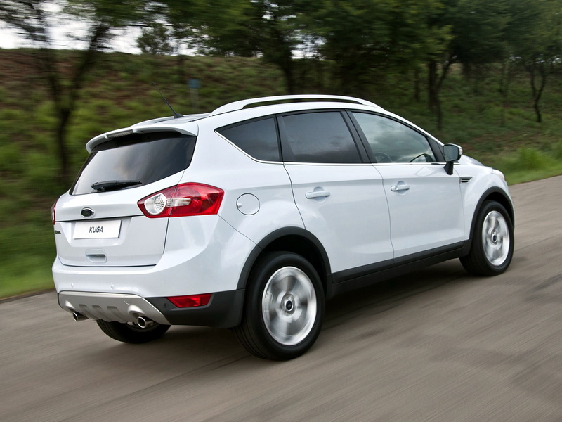 mode of transportation, silver colored, day, Ford Kuga, outdoors, speed, side view, sports car, road, transportation, travel, no people, tree, red, motion