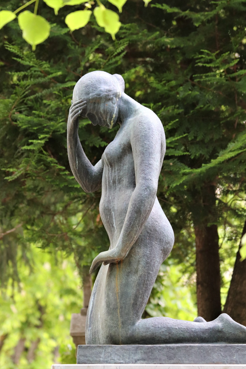 cemetery mirogoj, plant, human representation, solid, growth, male likeness, monument, craft, zagreb, nature, art and craft, green color, creativity, sculpture