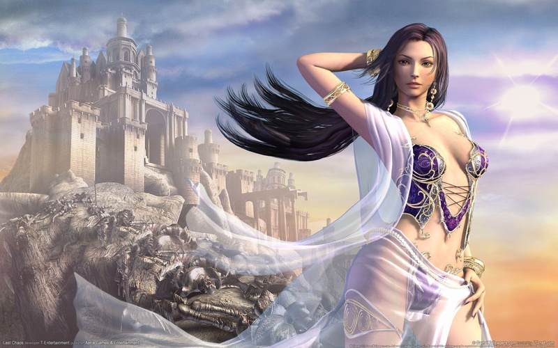 Fighting, 2880x1800 px, rpg, castle, Chaos, fantasy, Last, Girls, 2K, warrior, adventure, action, online, Dungeon, girl, babe, mmo