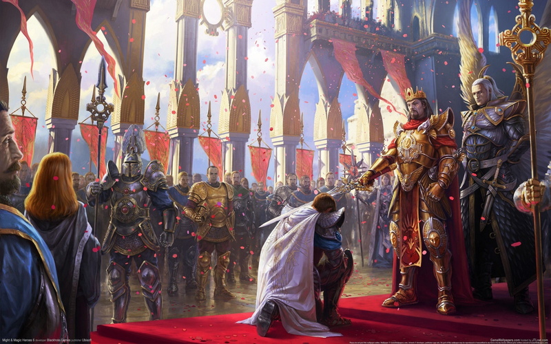 group of people, 2880x1800 px, place of worship, knight, Magic, belief, Fighting, Might, king, spirituality, adventure, 2K, Heroes, religion, Strategy