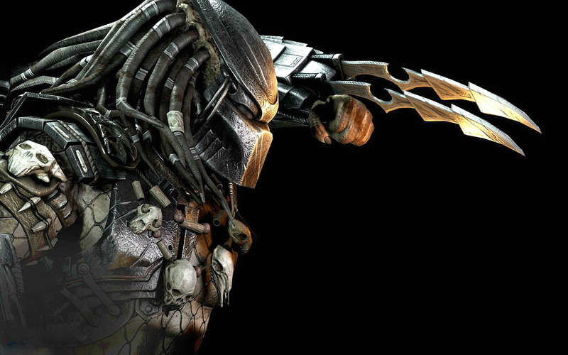 black background, 2880x1800 px, man made, warrior, sculpture, fi, sci, cut out, studio shot, predator, still life, Mortal, indoors, artwork, old, 2K, Fighting