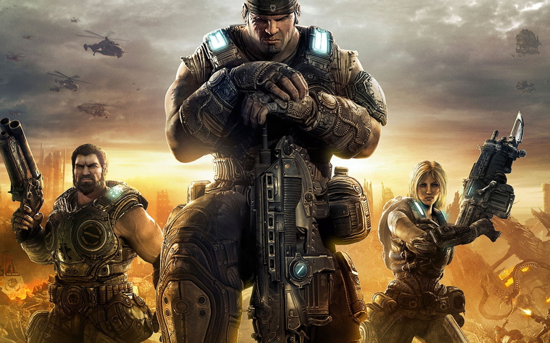 armed forces, military uniform, cloud - sky, men, armor, military, rifle, sci, machine gun, Fighting, sky, gears, Strategy, Futuristic, gun, 2880x1800 px