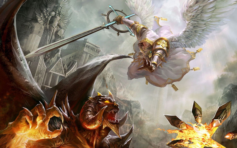 online, Magic, 2880x1800 px, adventure, fantasy, battle, monster, Might, warrior, 2K, angel, action, Fighting, Heroes, Strategy
