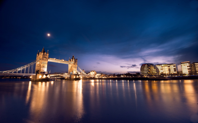 cityscape, tower bridge, 1080P, architecture, bridge, london, tower, river, night, lights