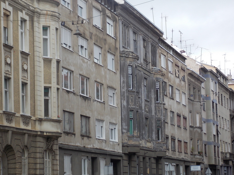 window, outdoors, old city, backgrounds, city, houses, street, zagreb, details, no people, building exterior, city life, architecture, built structure