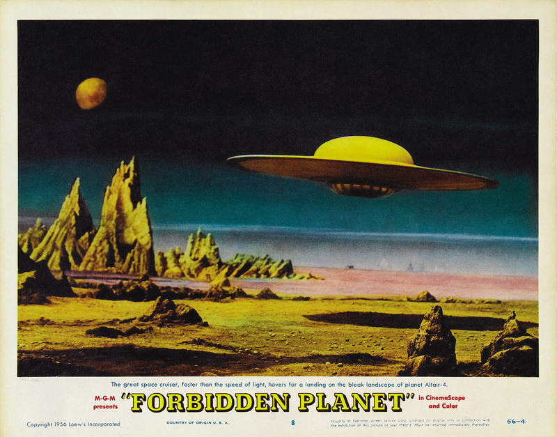 sci fi, action, adventure, poster, spaceship, 1080P, forbidden, planet