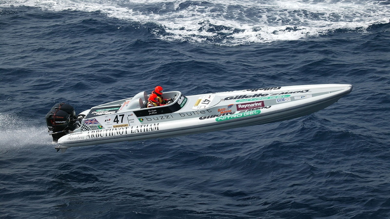 sea, boats, people, fly, bullet, spray, race, engines, vehicles, drops, 1080P, ships, racing, flight, powerboats, ocean, water