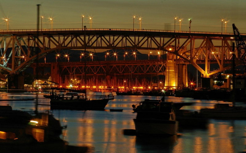 twilight, mode of transportation, white, cityscape, architecture, bridge - Man Made Structure, water, sunset, urban Skyline, illuminated, freight transportation