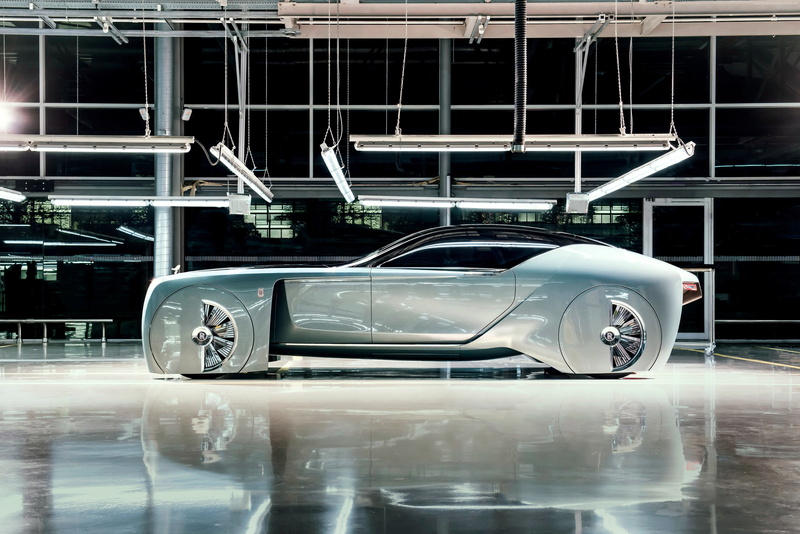 future cars, 4K, futurism, silver, Rolls-Royce Vision Next 100