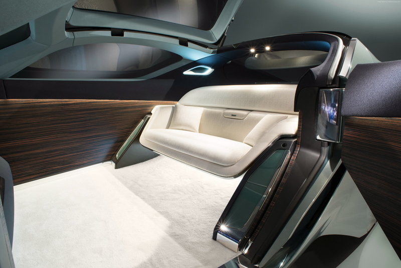 Rolls-Royce Vision Next 100, futurism, 4K, interior, future cars