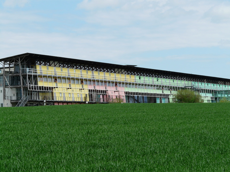 architecture And Buildings, growth, sport, no people, outdoors, day, soccer field, Colorful, architecture, nature, University, sky, land, stadium, built Structure