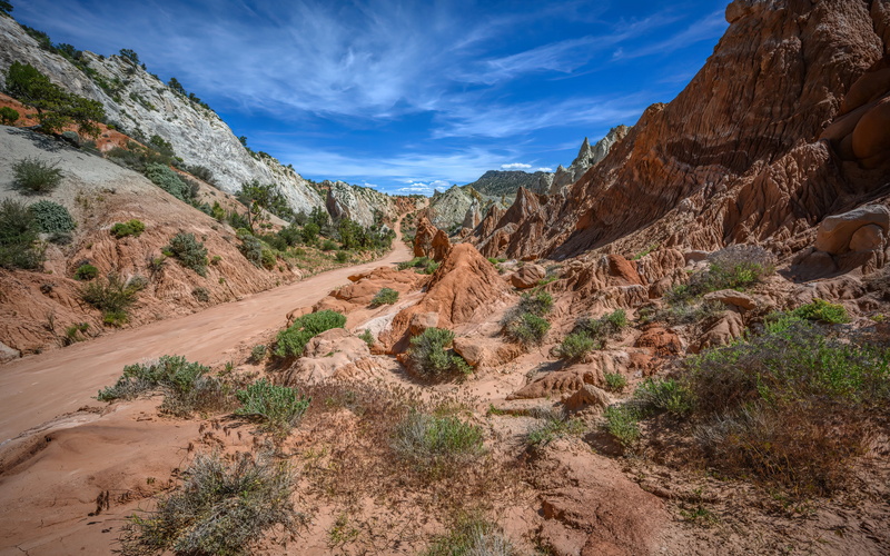 road, 4K, Utah, USA, State reserve Grand Staircase-the Escalante