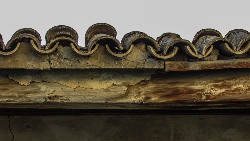 traditional, nature, day, roof tile, no people, ornate, close-up, paint, paralimni, sky, roof, damaged, 4K, metal, roof tiles, low angle view, pattern