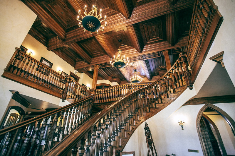 house, railing, building, stair, architectural column, stairs, chandelier, sonoma, low angle view, indoors, illuminated, book, napa, brown, in a row, ceiling