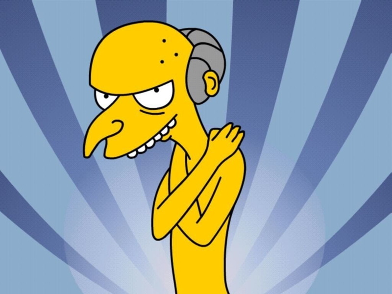 illustration, simpsons, 480P, The Simpsons, character, Montgomery Burns