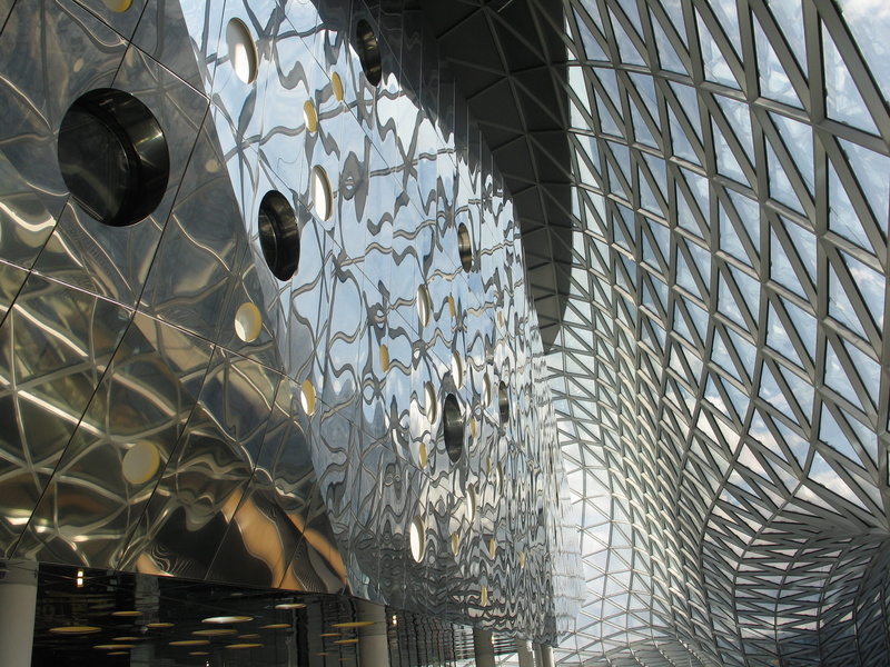 nature, circle, pattern, structure, building, frankfurt am main germany, Light, sunlight, abstract, Mirror, glass, lighting equipment, district, foyer